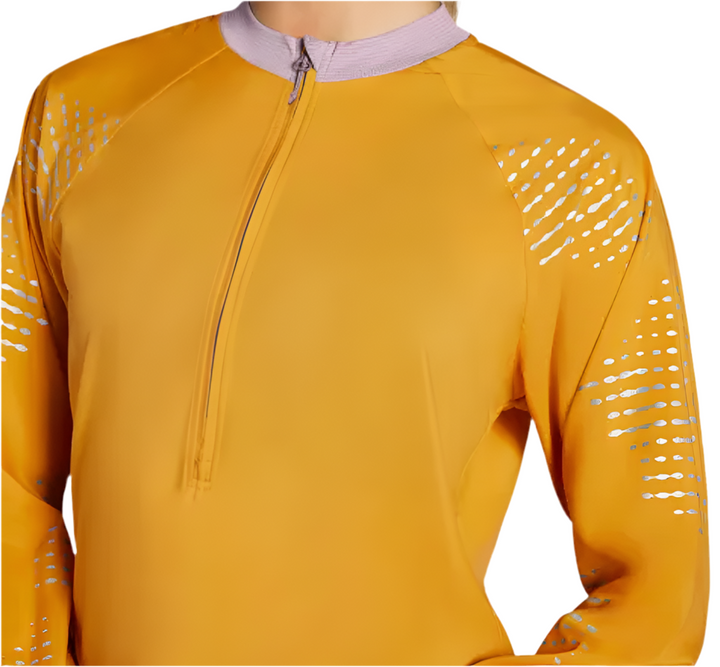 Hoka Womens 1/2 Zip Wind Shell - Golden Yellow