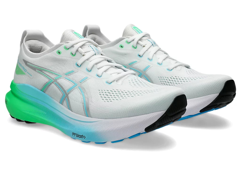 Asics Mens Gel Kayano 31 - White/Bright Cyan - Stability