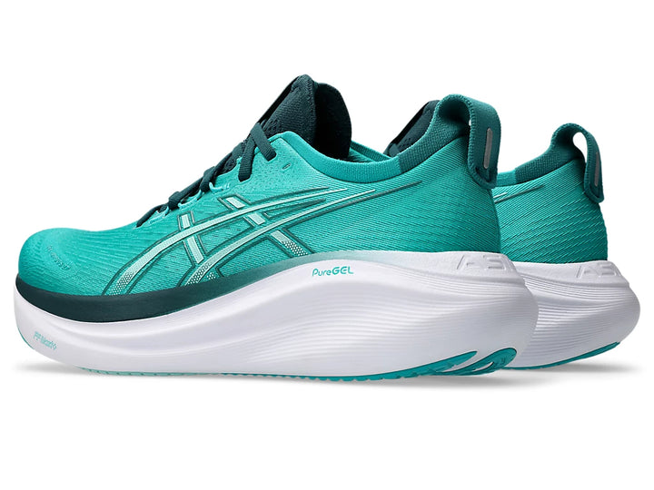 Asics Mens Gel Nimbus 27 - Wave Teal/Saxon Green - Neutral - SS25