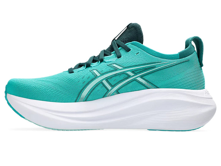 Asics Mens Gel Nimbus 27 - Wave Teal/Saxon Green - Neutral - SS25