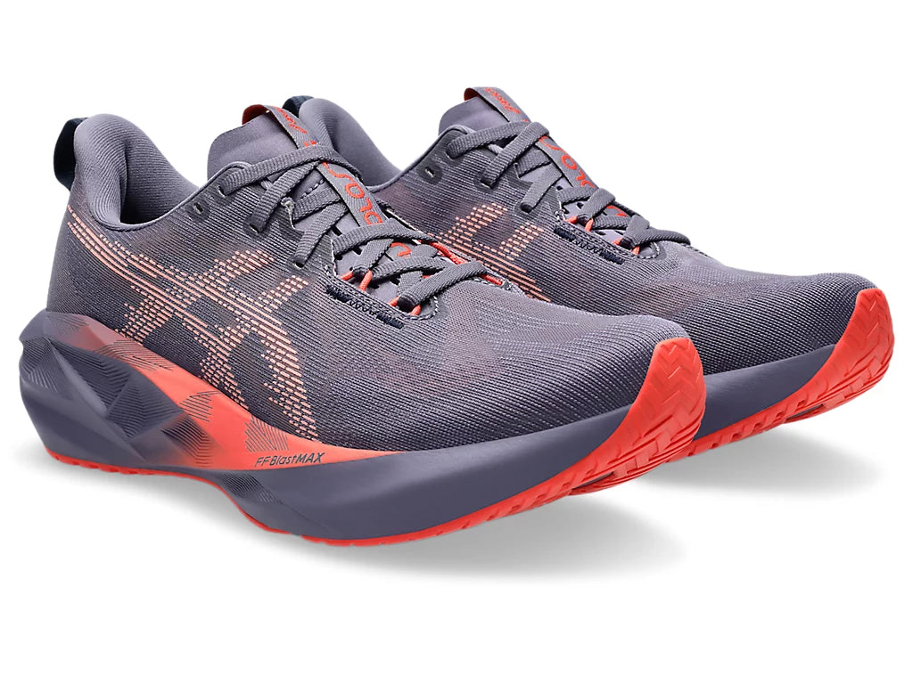 Asics Mens Novablast 5 - Greyish Purple/Coral Reef - Neutral - SS25