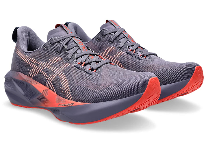 Asics Mens Novablast 5 - Greyish Purple/Coral Reef - Neutral - SS25