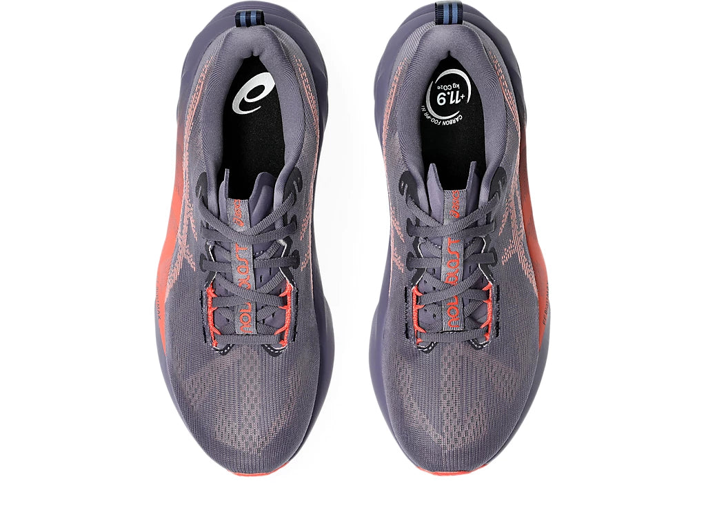 Asics Mens Novablast 5 - Greyish Purple/Coral Reef - Neutral - SS25