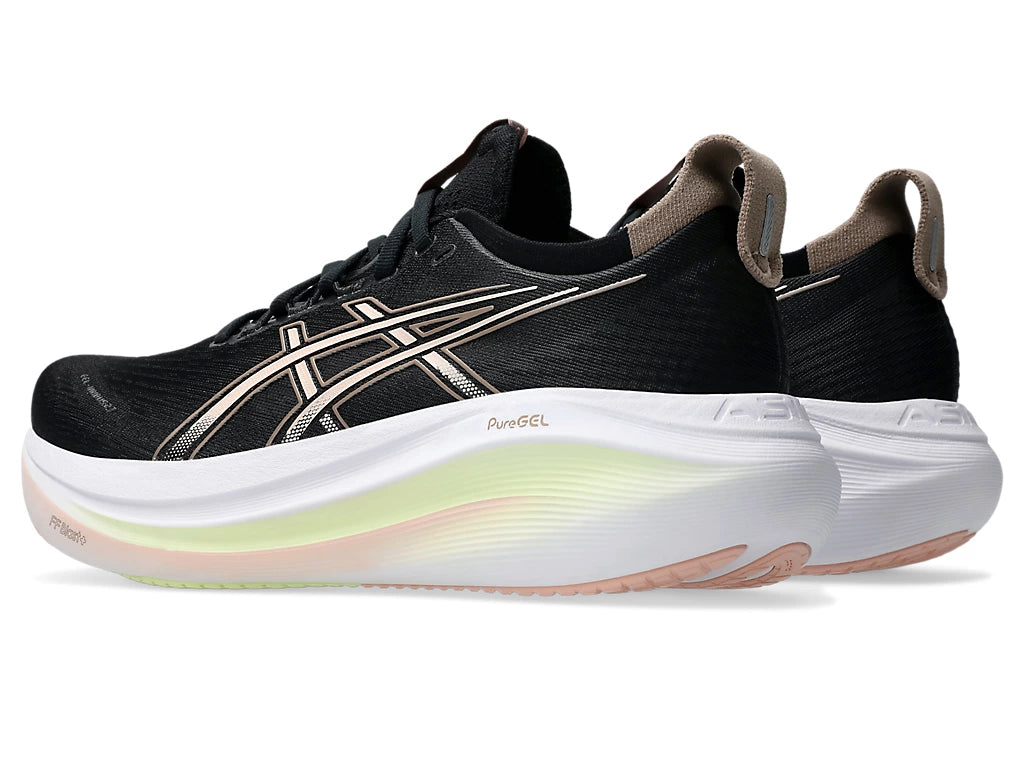 Asics Womens Gel Nimbus 27 - Black/Breeze - Neutral - SS25