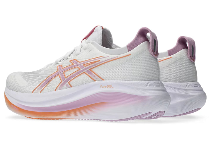 Asics Womens Gel Nimbus 27 - White/Light Ube - Neutral - SS25