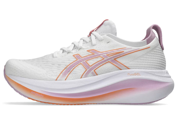 Asics Womens Gel Nimbus 27 - White/Light Ube - Neutral - SS25