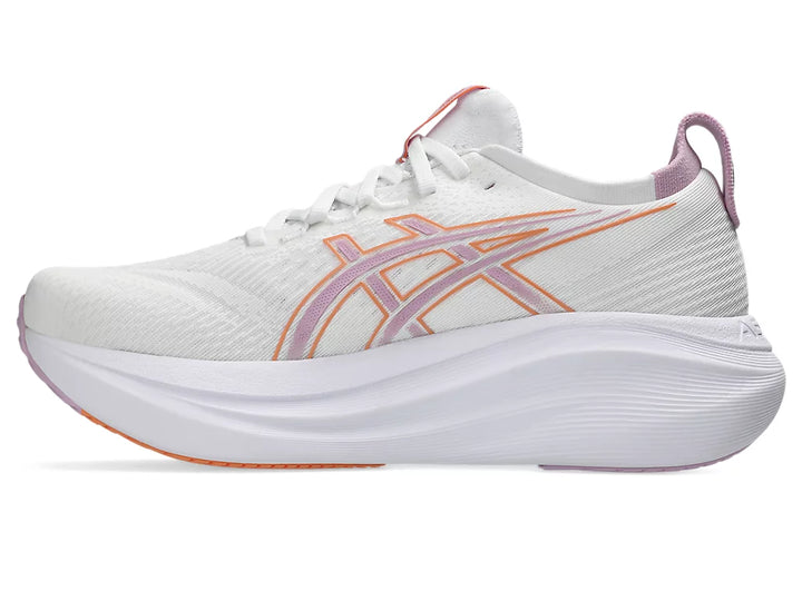 Asics Womens Gel Nimbus 27 - White/Light Ube - Neutral - SS25