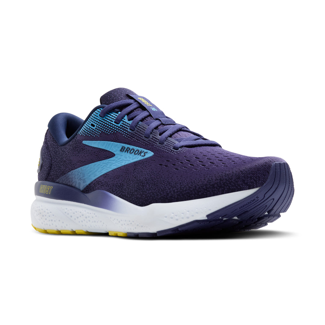 Brooks Mens Ghost 16 - Blue/Bonnie Blue/Yellow - Neutral - SS25