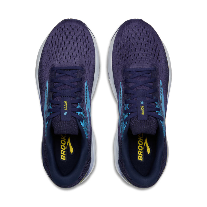 Brooks Mens Ghost 16 - Blue/Bonnie Blue/Yellow - Neutral - SS25