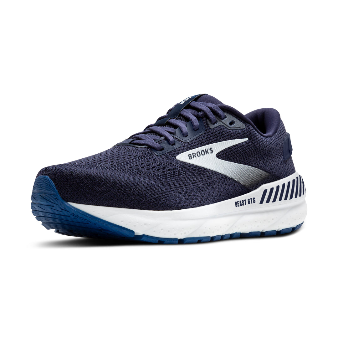 Brooks Mens Beast 24 GTS Extra Wide - 4E Width - Peacoat/True Navy/White - Stability