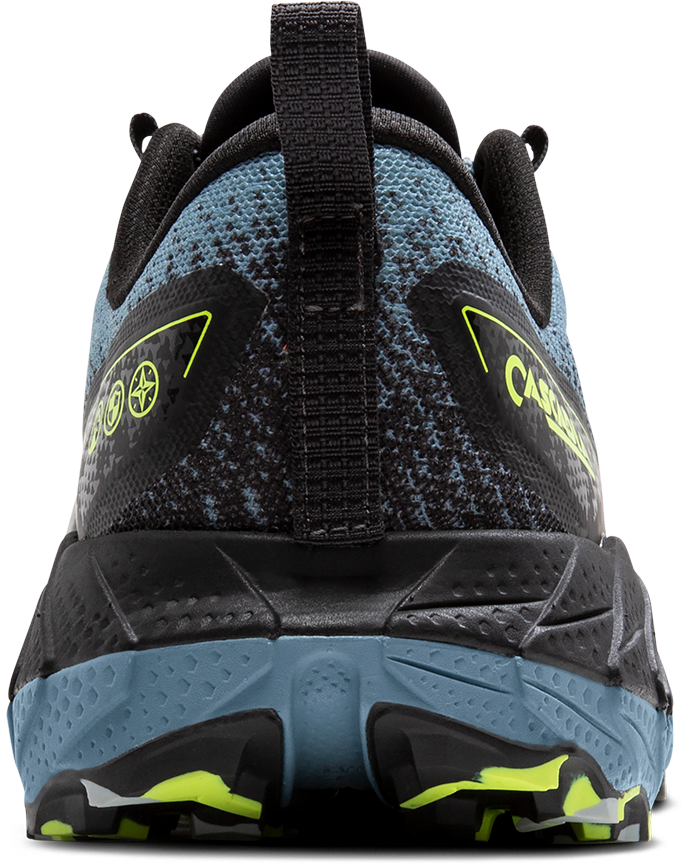 Brooks Mens Cascadia 18 Wide - 2E Width - Citadel/Ebony/Lime- Trail