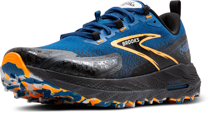 Brooks Mens Cascadia 18 - Blue Sapphire/Black/Orange - Trail