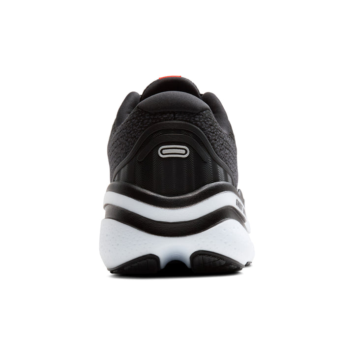 Brooks Mens Ghost Max 2 - Black/White/Fiery Red - Neutral - SS25