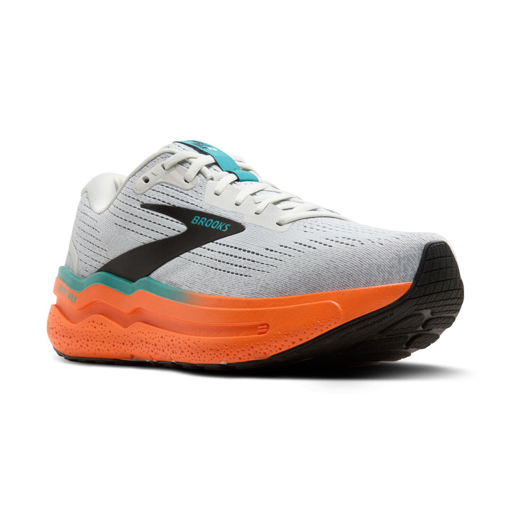 Brooks Mens Ghost Max 2 - Oyster Mushroom/Orange/Teal - Neutral - SS25