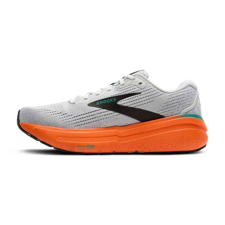 Brooks Mens Ghost Max 2 - Oyster Mushroom/Orange/Teal - Neutral - SS25