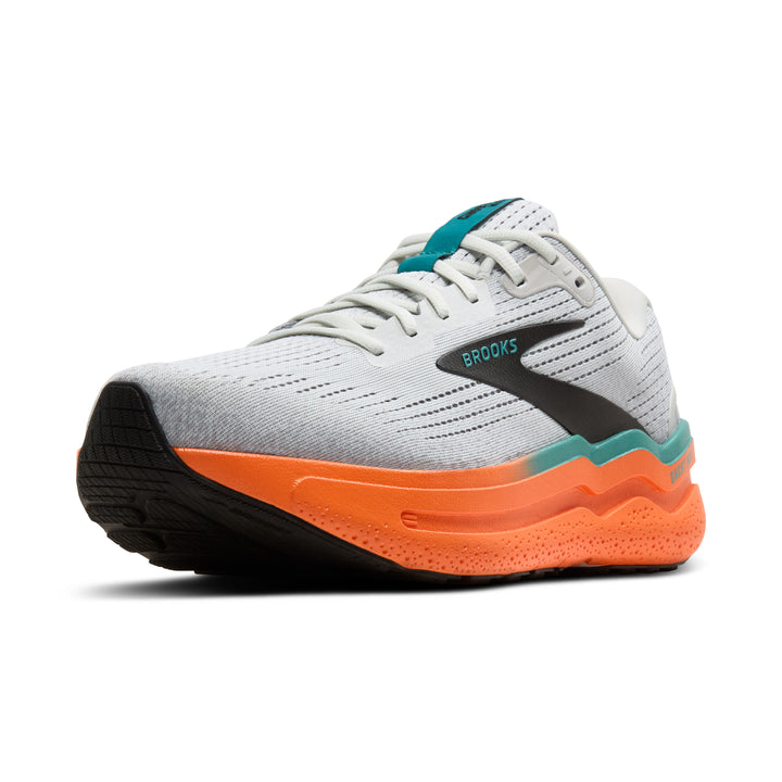 Brooks Mens Ghost Max 2 - Oyster Mushroom/Orange/Teal - Neutral - SS25