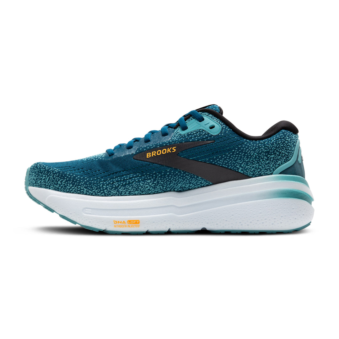 Brooks Mens Ghost Max 2 Wide - Moroccan Blue/Aqua/Orange Pop - Neutral