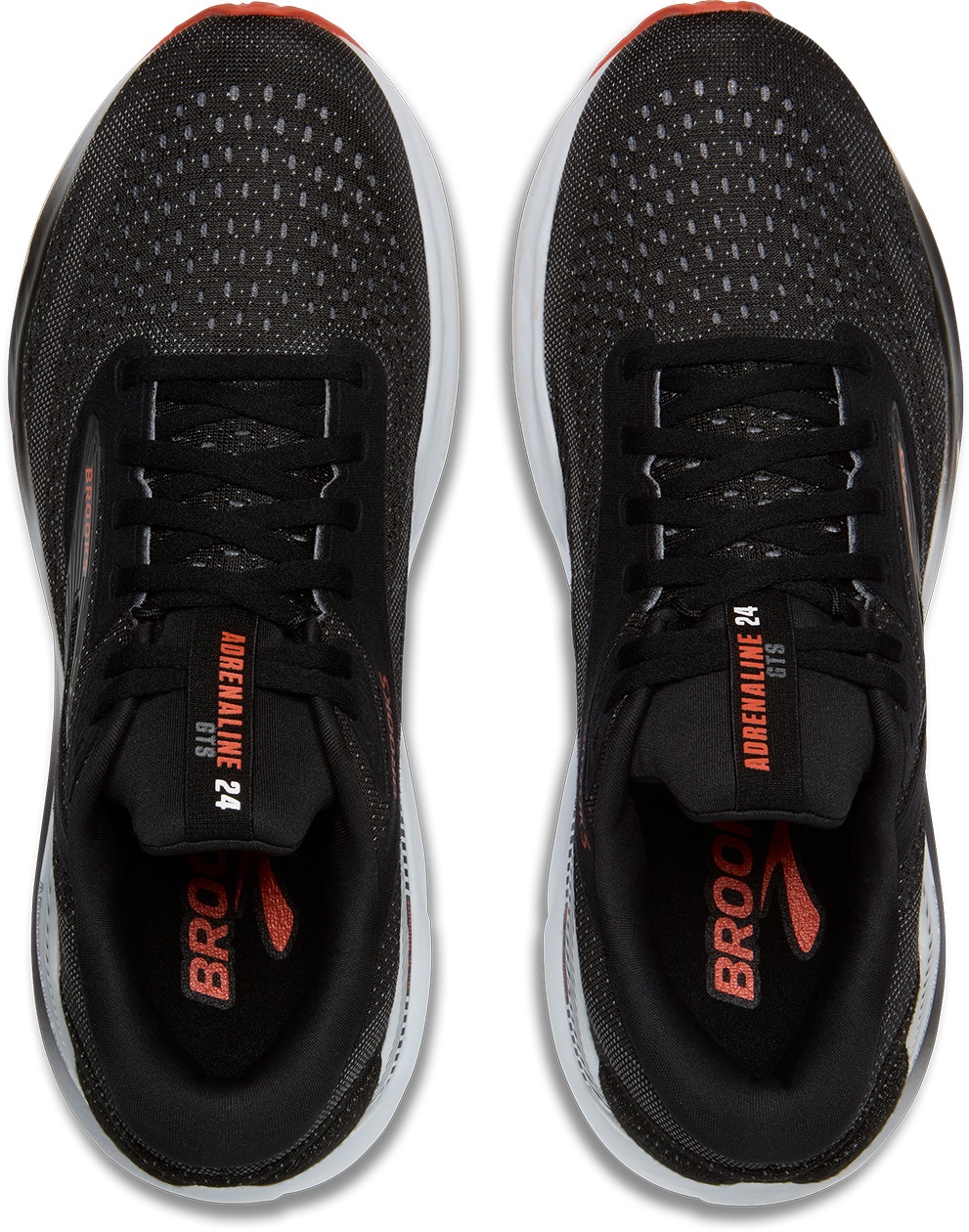 Brooks Mens Adrenaline GTS 24 - Black/Grey/Red - Stability - SS25