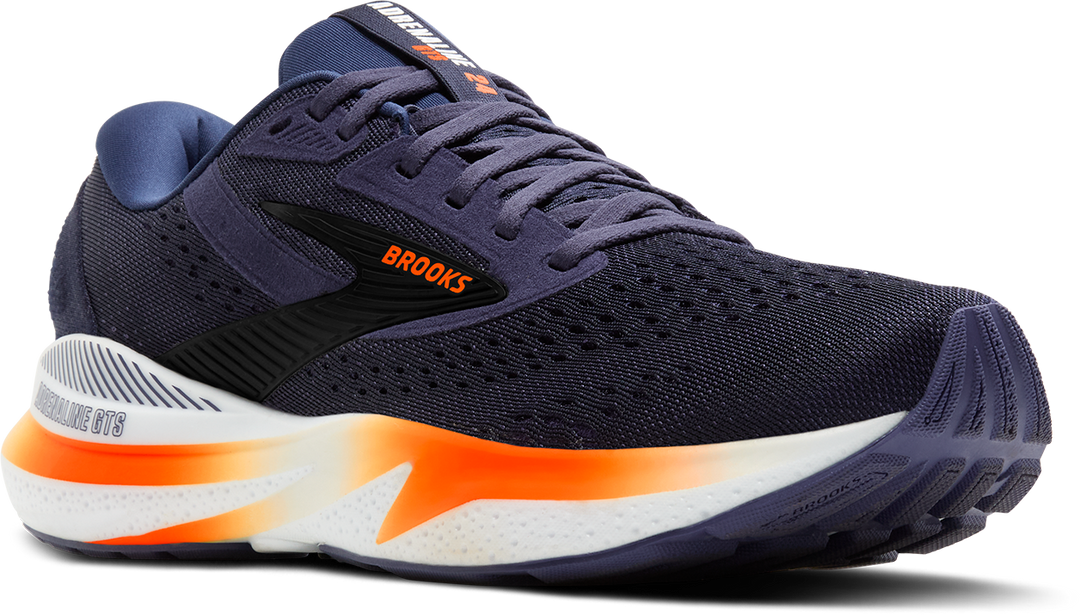 Brooks Mens Adrenaline GTS 24 - Peacoat/Orange/White - Stability - SS25