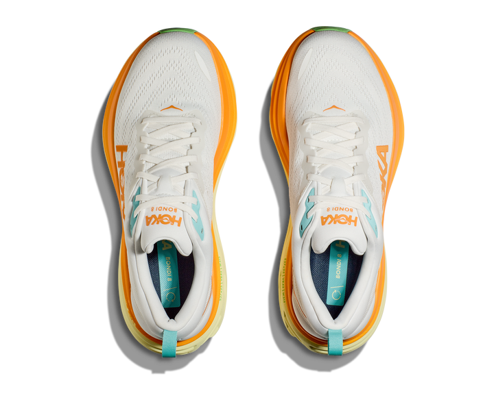 Hoka Mens Bondi 8 - Blanc de Blanc/Solar Flare - Neutral