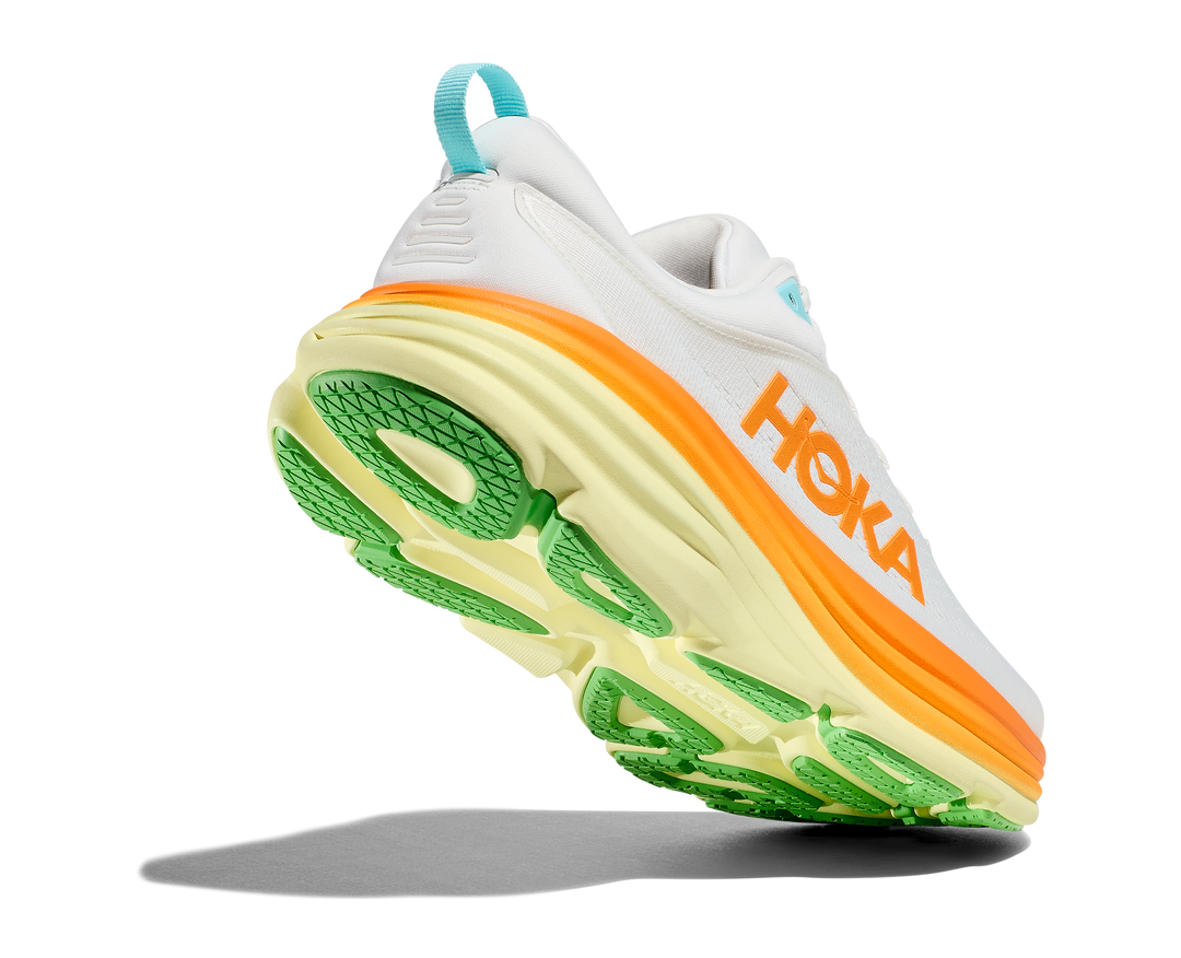 Hoka Mens Bondi 8 - Blanc de Blanc/Solar Flare - Neutral