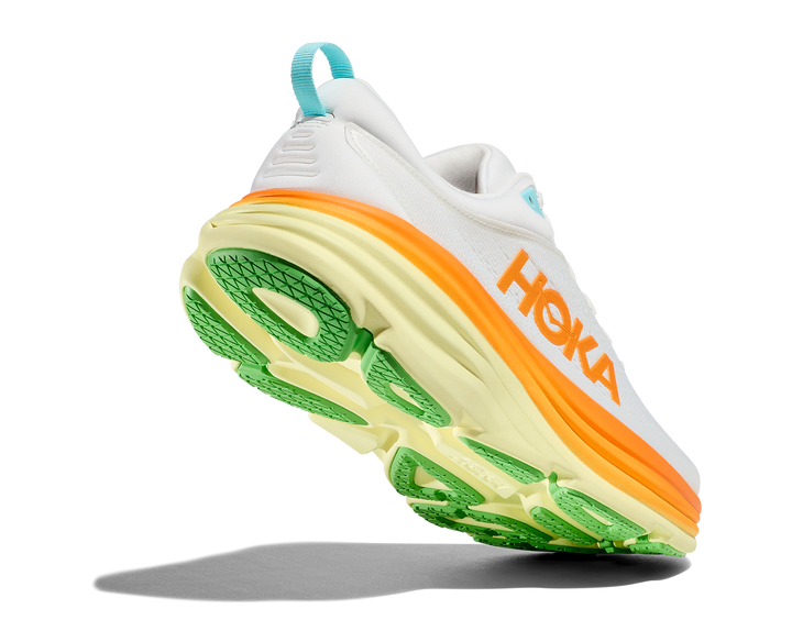 Hoka Mens Bondi 8 - Blanc de Blanc/Solar Flare - Neutral