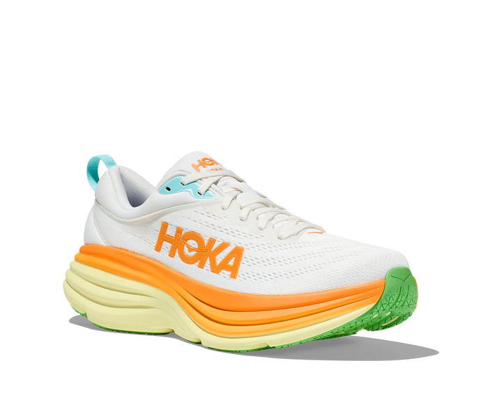 Hoka Mens Bondi 8 - Blanc de Blanc/Solar Flare - Neutral