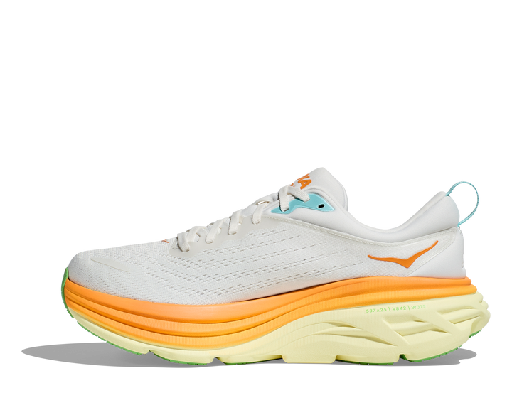 Hoka Mens Bondi 8 - Blanc de Blanc/Solar Flare - Neutral