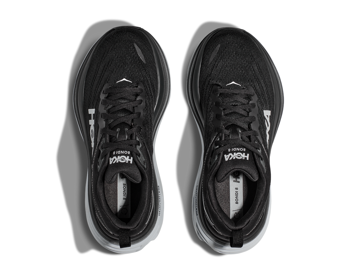 Hoka Mens Bondi 8 - Black/White - Neutral