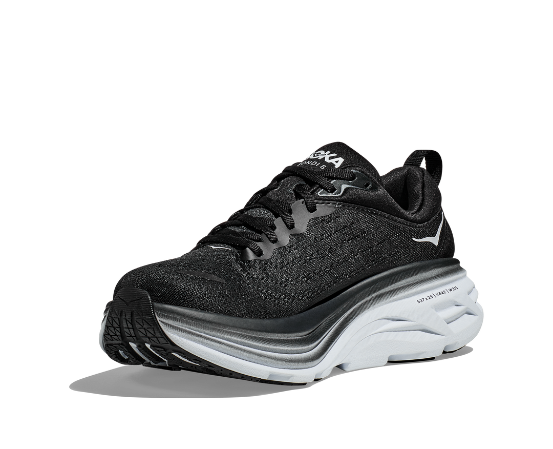 Hoka Mens Bondi 8 - Black/White - Neutral