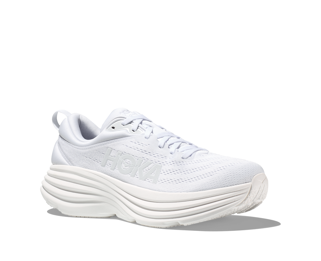 Hoka Mens Bondi 8 - White/White - Neutral