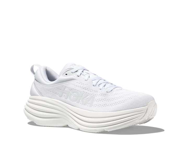 Hoka Mens Bondi 8 - White/White - Neutral