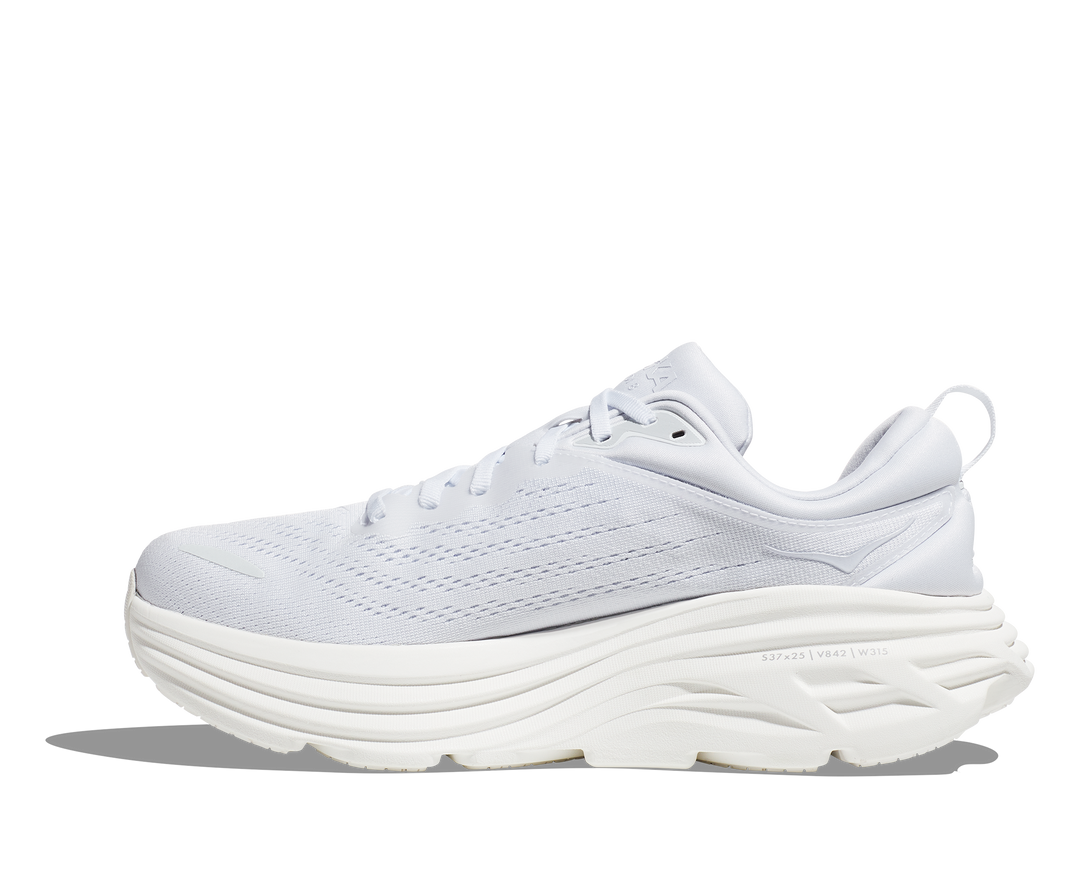 Hoka Mens Bondi 8 - White/White - Neutral