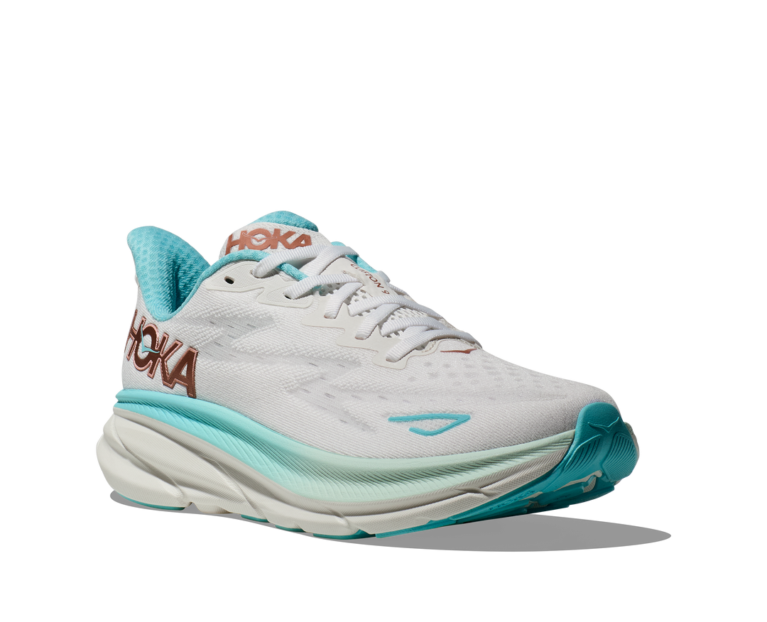 Hoka Womens Clifton 9 - Frost/Rose Gold - Neutral