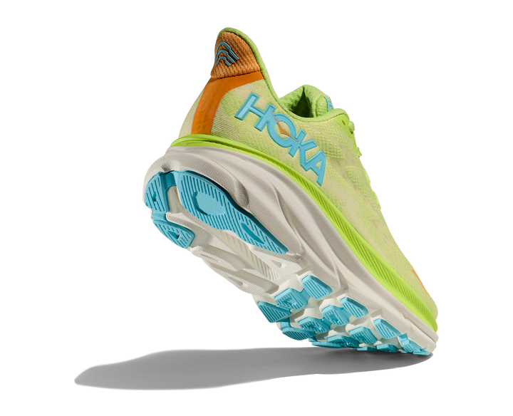 Hoka Womens Clifton 9 - Lettuce/Solar Flare - Neutral