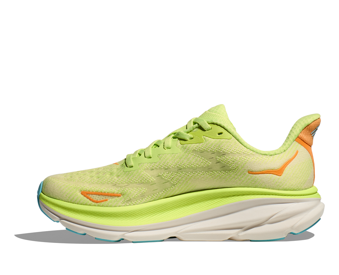 Hoka Womens Clifton 9 - Lettuce/Solar Flare - Neutral