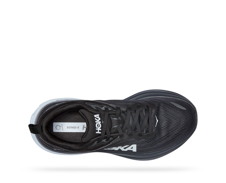 Hoka Womens Bondi 8 Wide - D Width - Black/White - Neutral