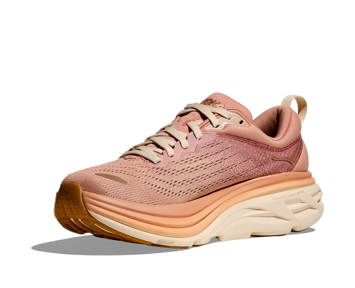 Hoka Womens Bondi 8 - Sandstone/Cream - Neutral