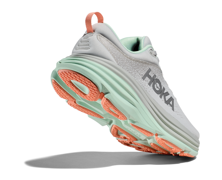 Hoka Womens Bondi 8 Wide - D Width - Stardust/Aqua Breeze  - Neutral