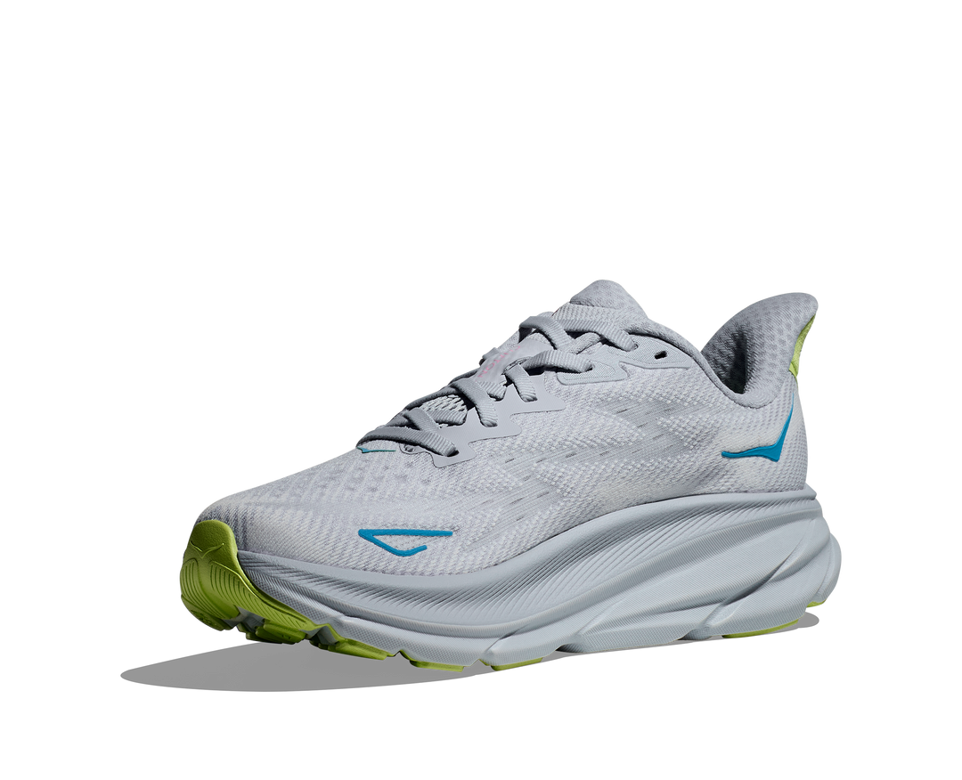 Hoka Womens Clifton 9 Wide - D Width - Gull/Sea Ice - Neutral