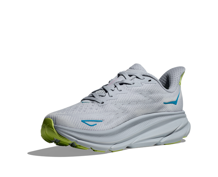 Hoka Womens Clifton 9 Wide - D Width - Gull/Sea Ice - Neutral