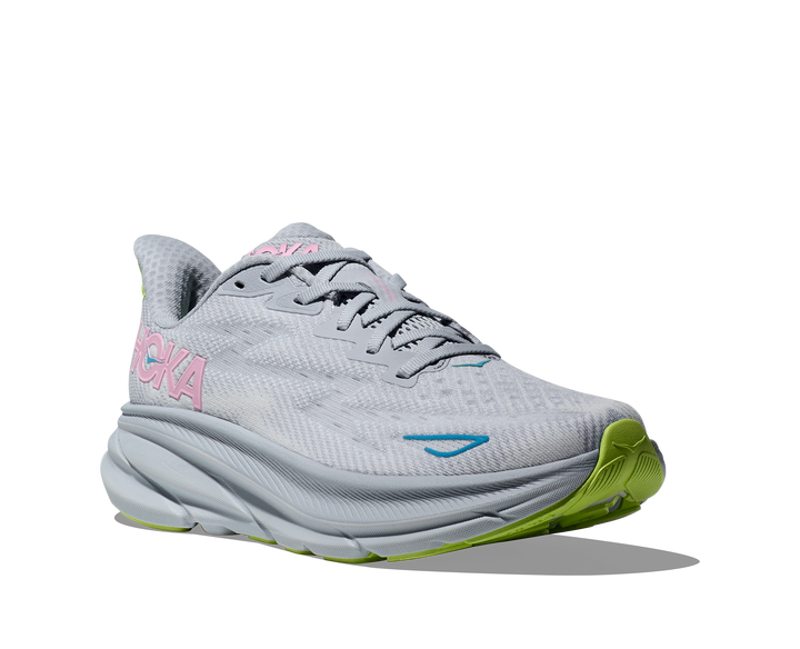 Hoka Womens Clifton 9 Wide - D Width - Gull/Sea Ice - Neutral