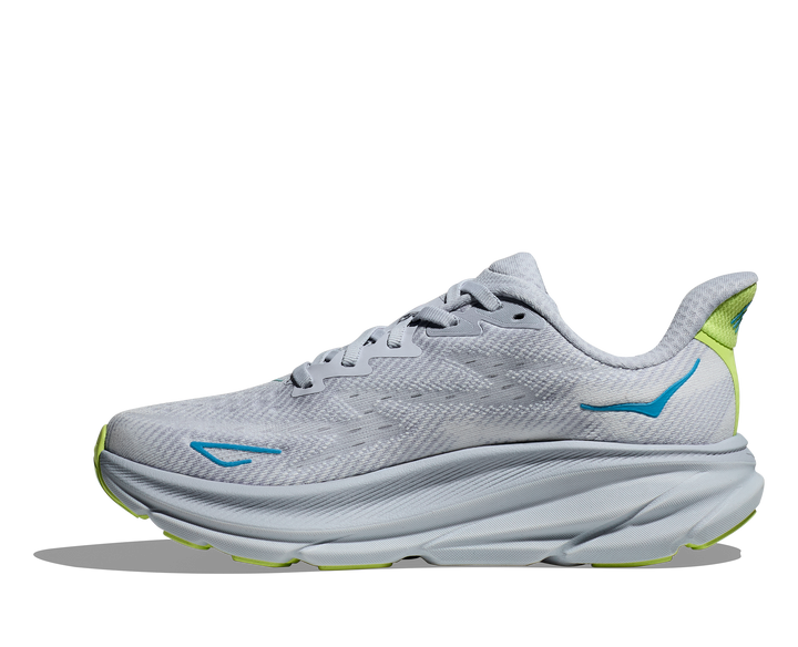 Hoka Womens Clifton 9 Wide - D Width - Gull/Sea Ice - Neutral