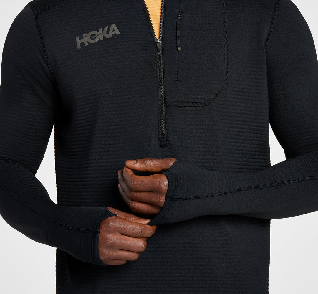 Hoka Mens 1/2 Zip - Black