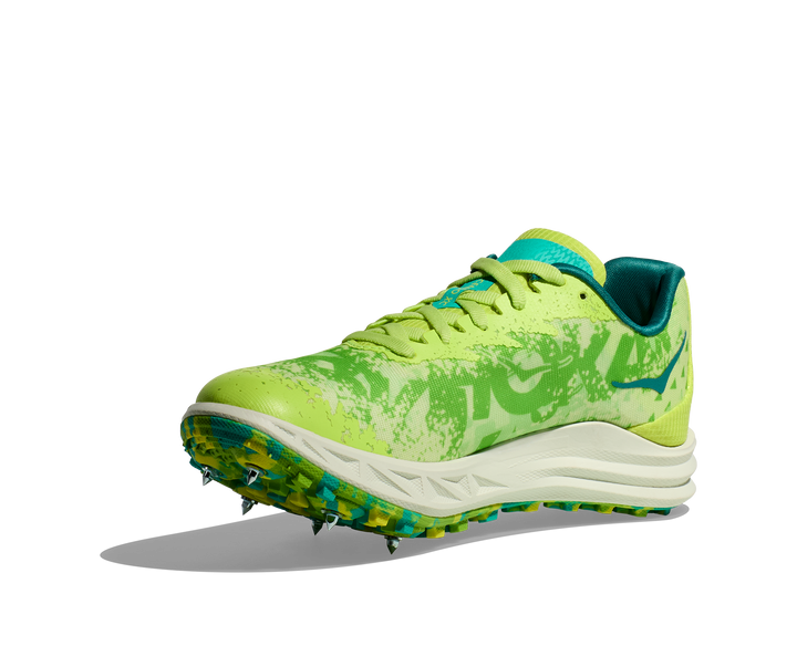 Hoka Crescendo Cross Country Spikes - Lettuce/Electric Lime