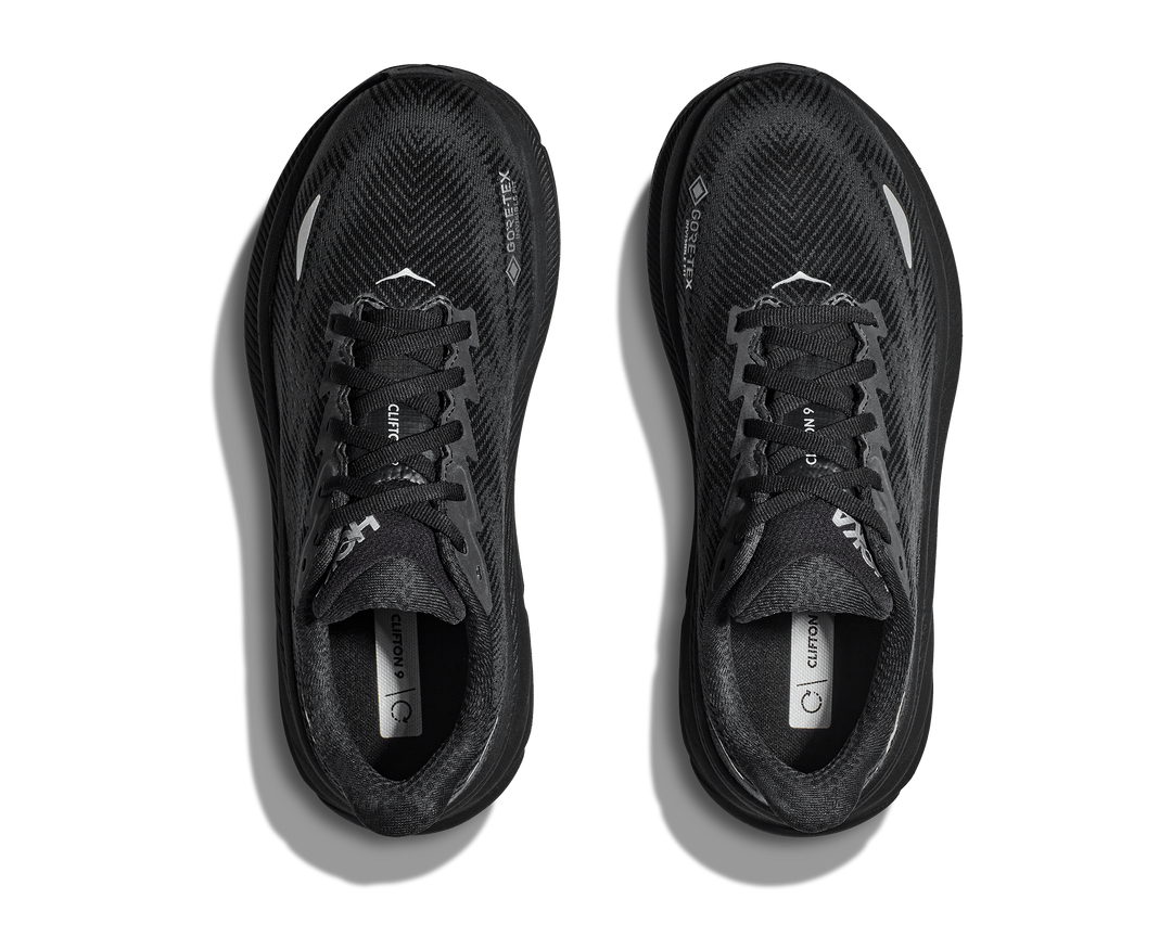 Hoka Womens Clifton 9 GTX - Black/Black - Neutral