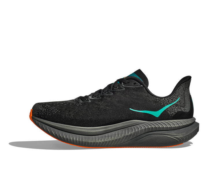 Hoka Mens Mach 6 - Black/Electric Tangerine - Neutral