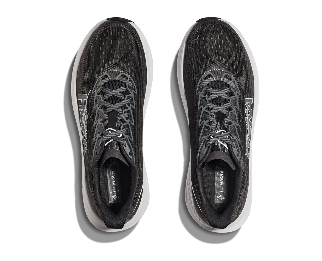 Hoka Mens Mach 6 - Black/White - Neutral