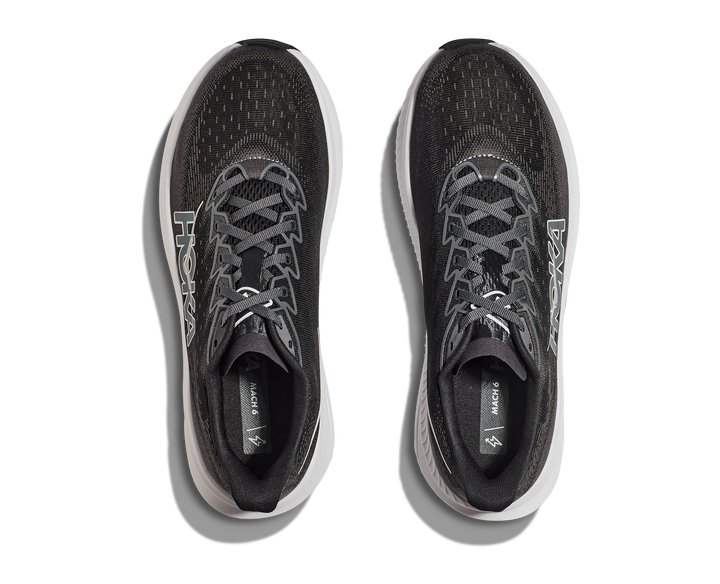 Hoka Mens Mach 6 - Black/White - Neutral