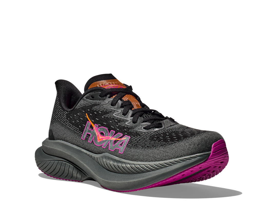 Hoka Womens Mach 6 - Black/Fuschia - Neutral